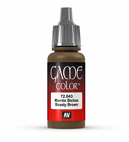 Vallejo Game Color Beastly Brown Paint, 17ml