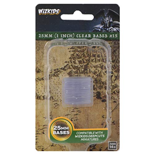 Deep Cuts 25mm (1 inch) Round Base - Clear (15 Pieces) 15 Coun