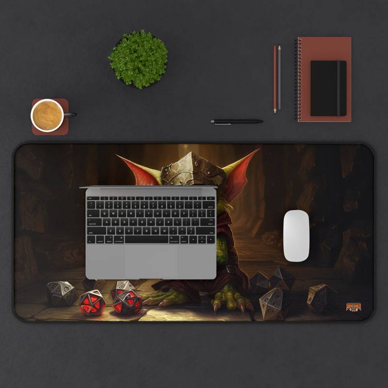 Load image into Gallery viewer, Design Series High Fantasy RPG - Dice Goblin #1 Neoprene Playmat, Mousepad for Gaming, RPGs, Card Games
