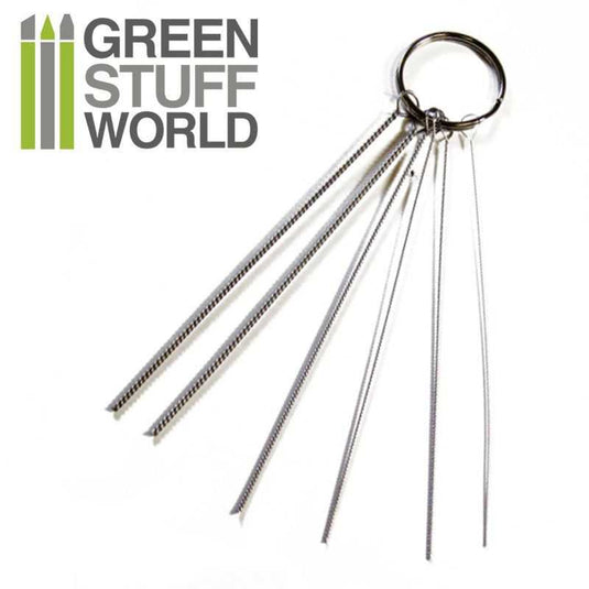 Green Stuff World for Models and Miniatures Airbrush Nozzle Cleaning Wires 1410