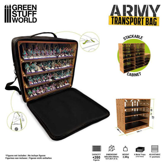 Green Stuff World Army Transport Bag for Storing up to 200 Wargaming Armies 11936