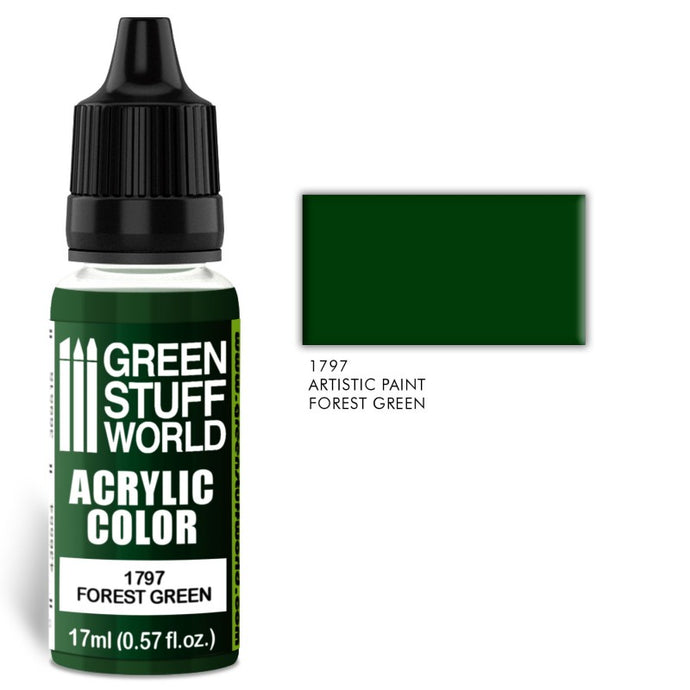 Green Stuff World – Acrylic Color Paint Forest Green 1797 for Models and Miniatures