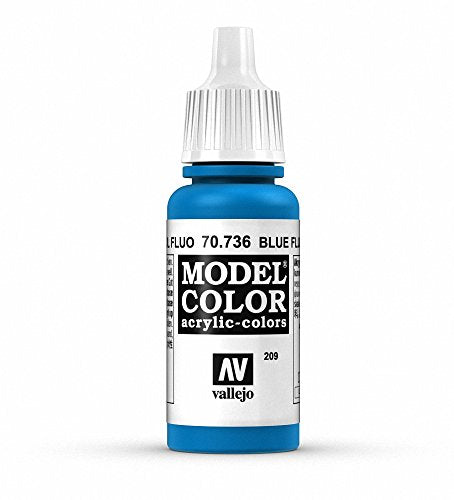 Vallejo Model Color Blue Fluorescent Paint, 17ml