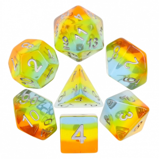 Foam Brain Games Yellow Aurora RPG Dice FBG2038 - Cobbco