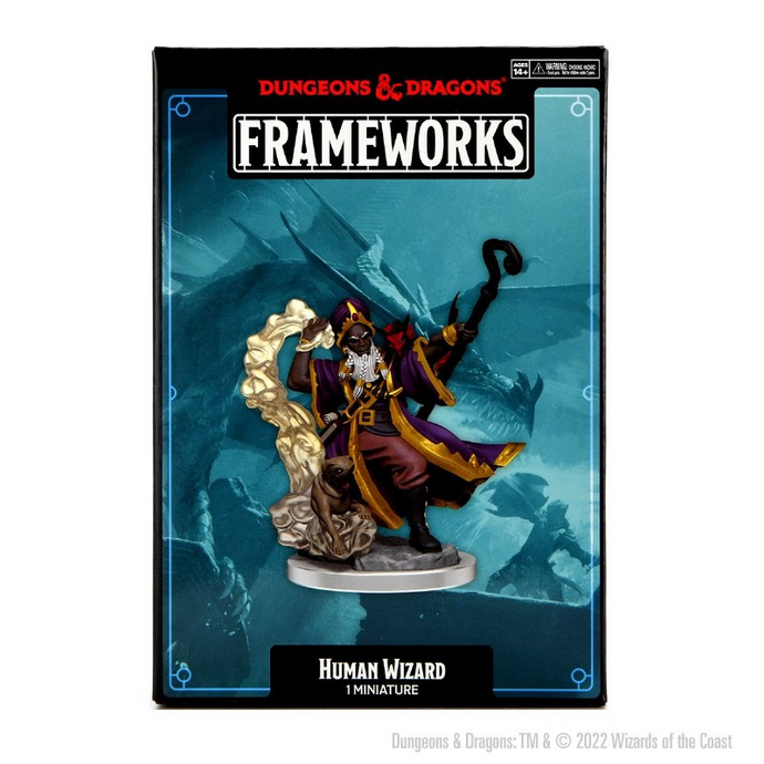 Dungeons & Dragons Frameworks: Human Wizard Male Miniature Wave 1