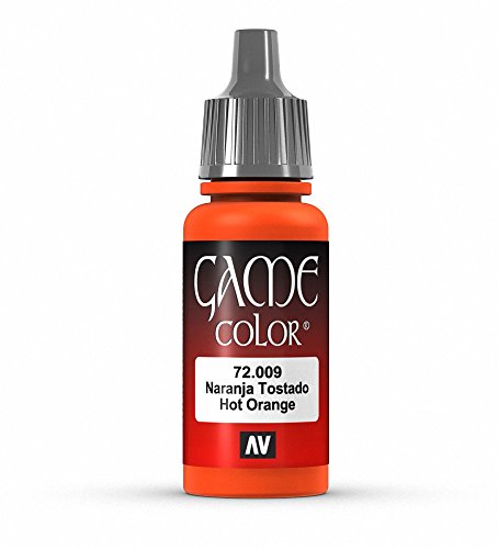 Vallejo Game Color Hot Orange Paint, 17ml