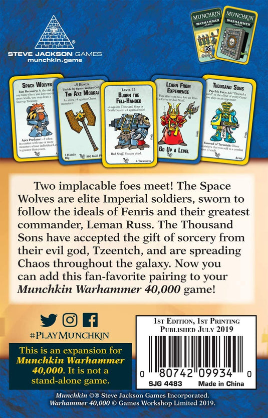 Munchkin Warhammer 40000 Savagery & Sorcery Expansion 112 More Munchkin Cards
