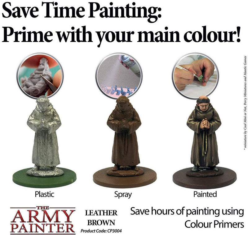 Load image into Gallery viewer, The Army Painter Primer Leather Brown 400ml Acrylic Spray for Miniature Painting
