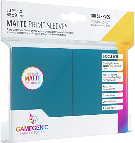 Gamegenic Matte Prime Sleeves: Blue (100) (GG1028) Standard 66x91mm