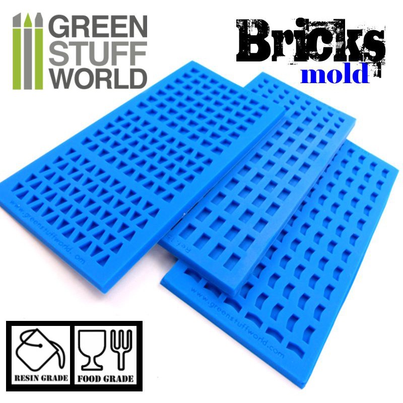 Load image into Gallery viewer, Green Stuff World for Models and Miniatures – Silicone Brick Molds 1507
