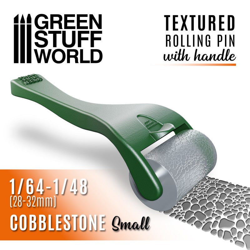Load image into Gallery viewer, Green Stuff World - Rolling pin with Handle - Cobblestone Small 10483
