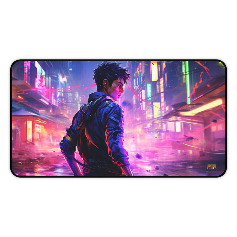 Load image into Gallery viewer, Design Series High Sci-Fi RPG - Neon City #1 Neoprene Playmat, Mousepad for Gaming
