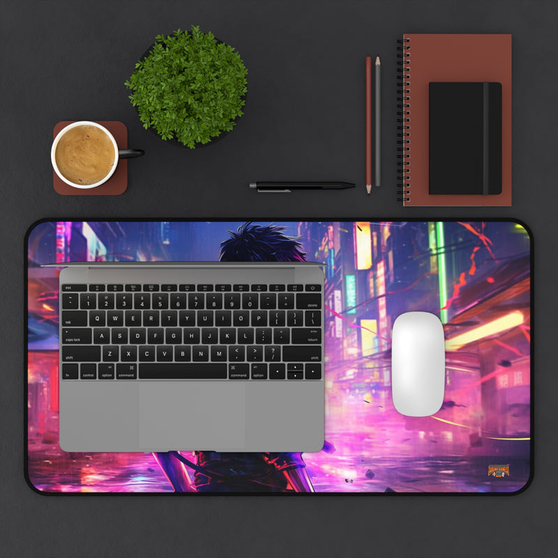 Load image into Gallery viewer, Design Series High Sci-Fi RPG - Neon City #1 Neoprene Playmat, Mousepad for Gaming
