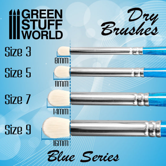 Green Stuff World Blue Series Dry Brush – Size 5 for Models & Miniatures 2954