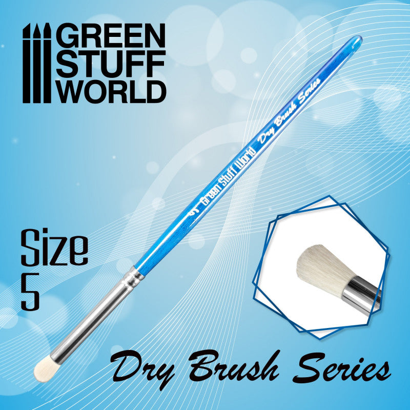 Load image into Gallery viewer, Green Stuff World Blue Series Dry Brush – Size 5 for Models &amp; Miniatures 2954
