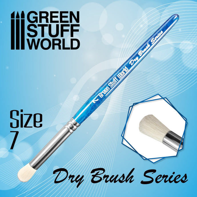 Green Stuff World Blue Series Dry Brush – Size 7 for Models & Miniatures 2955