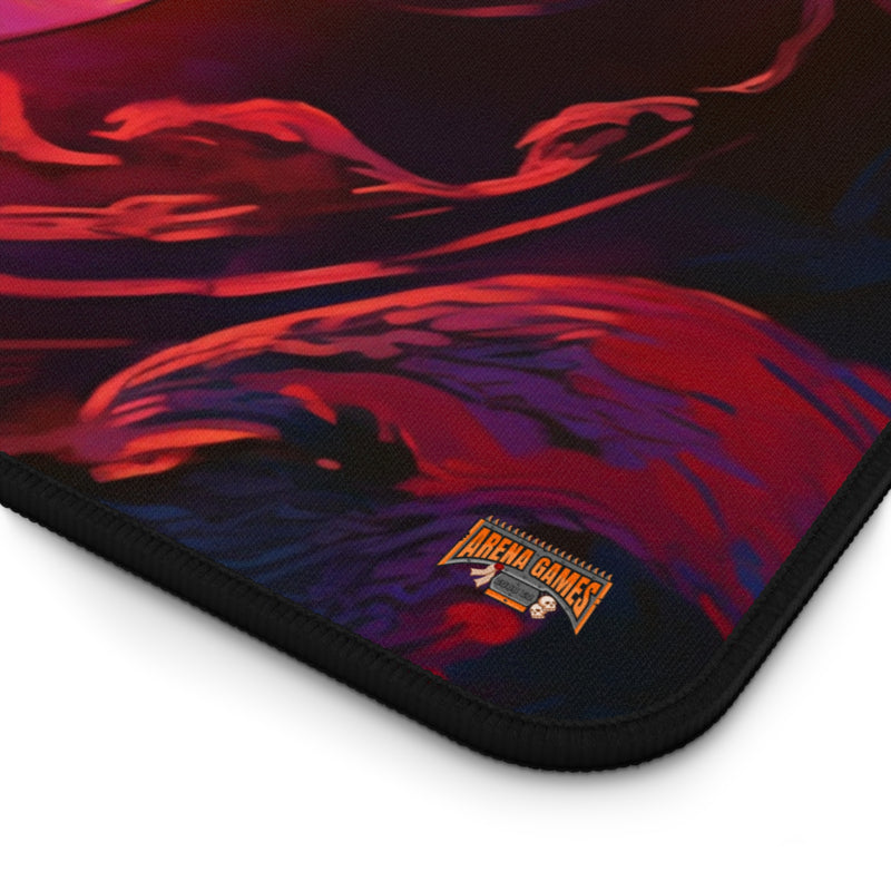 Load image into Gallery viewer, Neon Series High Fantasy RPG - Male Adventurer #4 Neoprene Playmat, Mousepad for Gaming, RPGs, Card Games, Nerdy Gift Idea, MTG, D&amp;D
