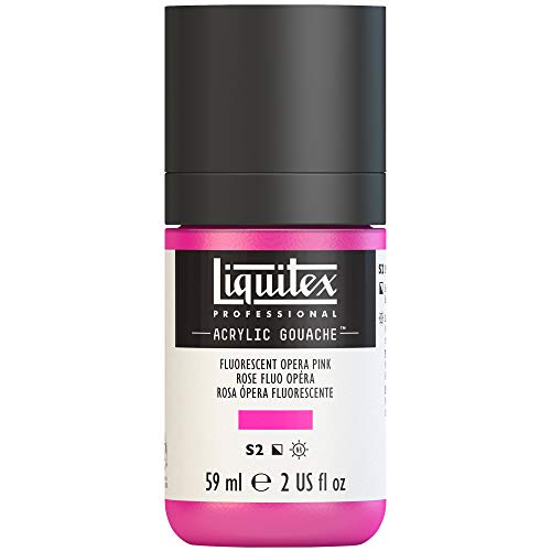 Liquitex Professional Acrylic Gouache, 2-oz Bottle, Fluorescent Pink 2 Fl