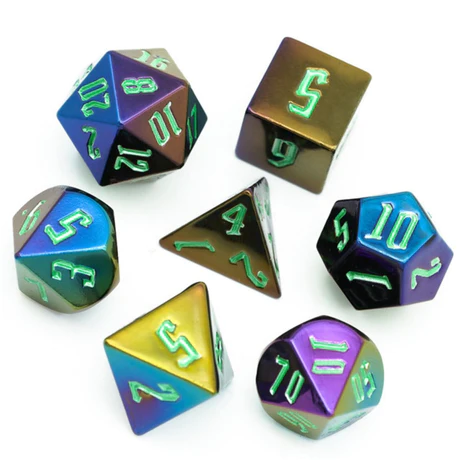 Foam Brain Games Jumbo Metallic RPG Dice Set FBG1052