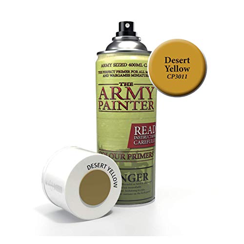 Load image into Gallery viewer, The Army Painter Primer Desert Yellow 400ml Acrylic Spray for Miniature Painting
