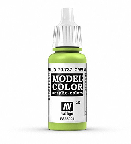 Vallejo Model Color Green Fluorescent Paint, 17ml