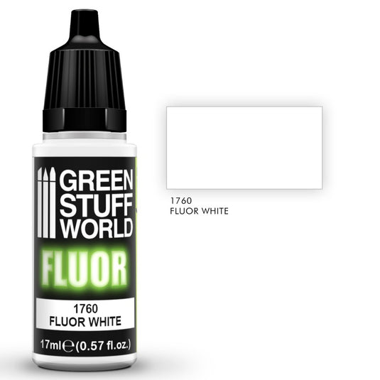 Green Stuff World – Fluorescent Acrylic Paint White 1760 for Models and Miniatures