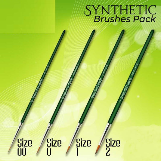 Green Stuff World for Models and Miniatures - Green Series Synthetic Brush Set 10192