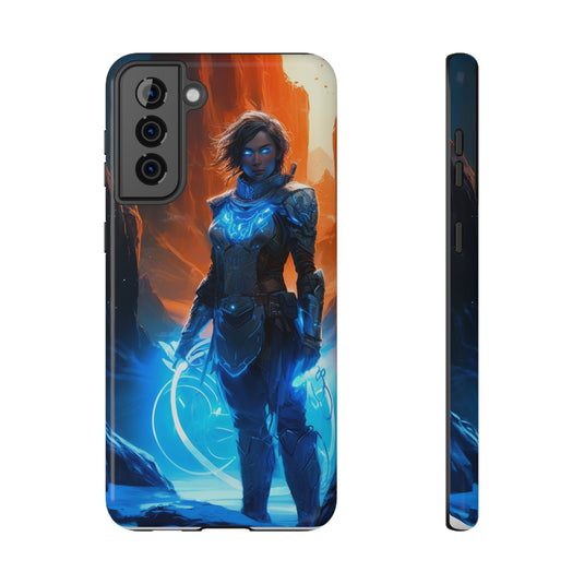 Fantasy Series Impact-Resistant Case for iPhone and Samsung Mobile Phones  - Female Mage Adventurer