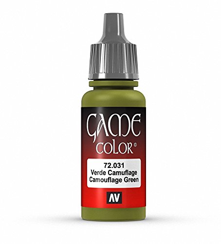 Vallejo Game Color Camouflage Green Paint, 17ml