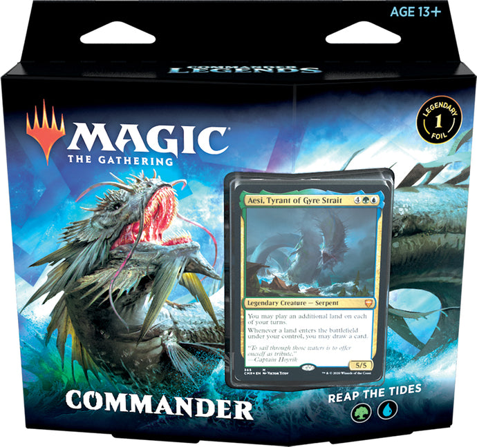 Magic the Gathering CCG: Commander Legends Commander Reap The Tides Deck