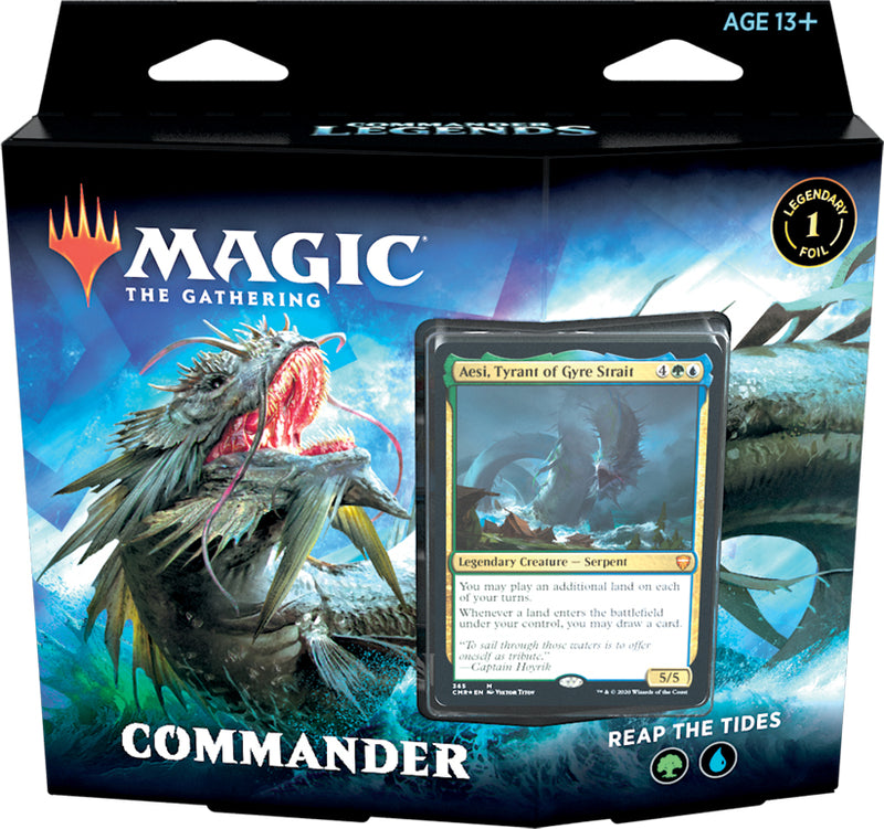 Load image into Gallery viewer, Magic the Gathering CCG: Commander Legends Commander Reap The Tides Deck
