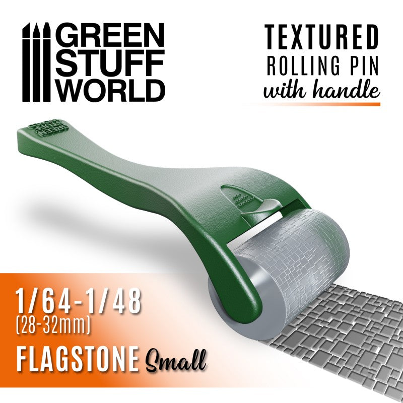 Load image into Gallery viewer, Green Stuff World - Rolling pin with Handle - Flagstone Small 10492
