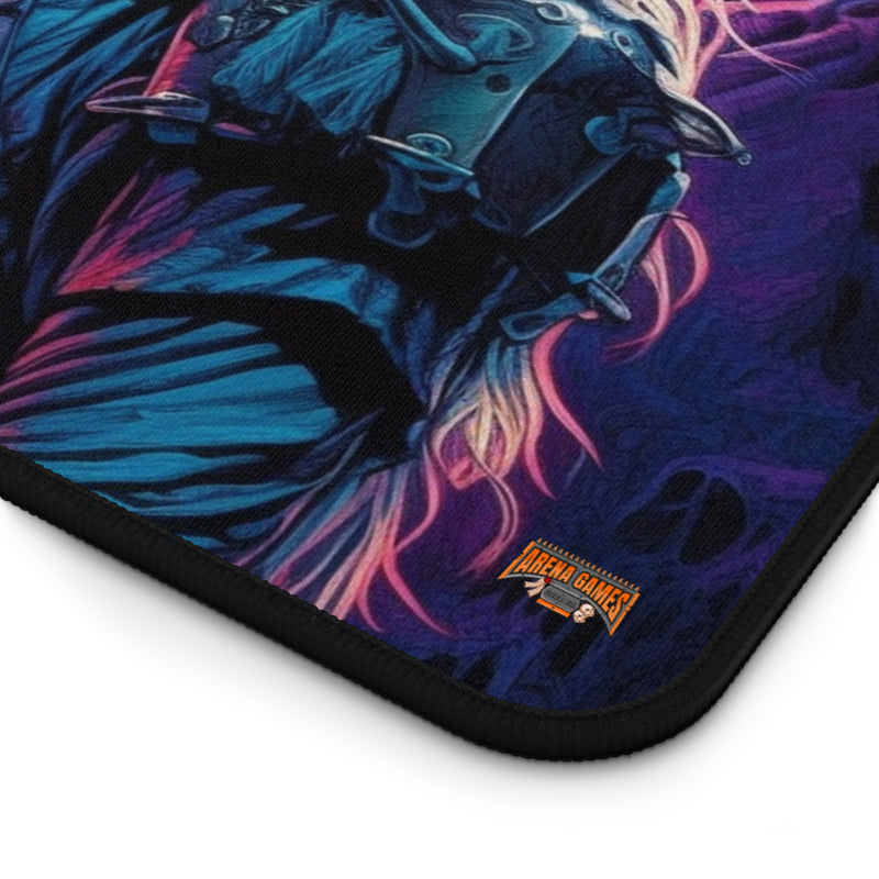 Load image into Gallery viewer, Neon Series High Fantasy RPG - Male Adventurer #1 Neoprene Playmat, Mousepad for Gaming
