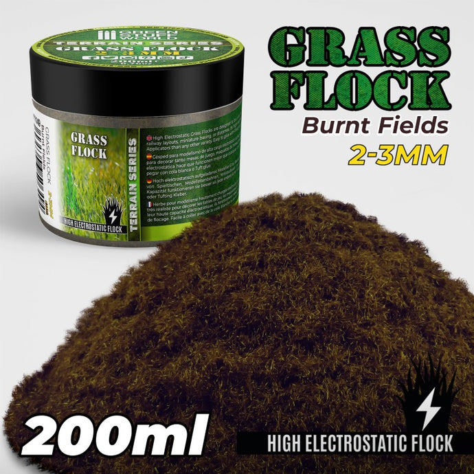 Green Stuff World Static Grass Flock 2-3mm - Burnt Fields - 200 ml 11149