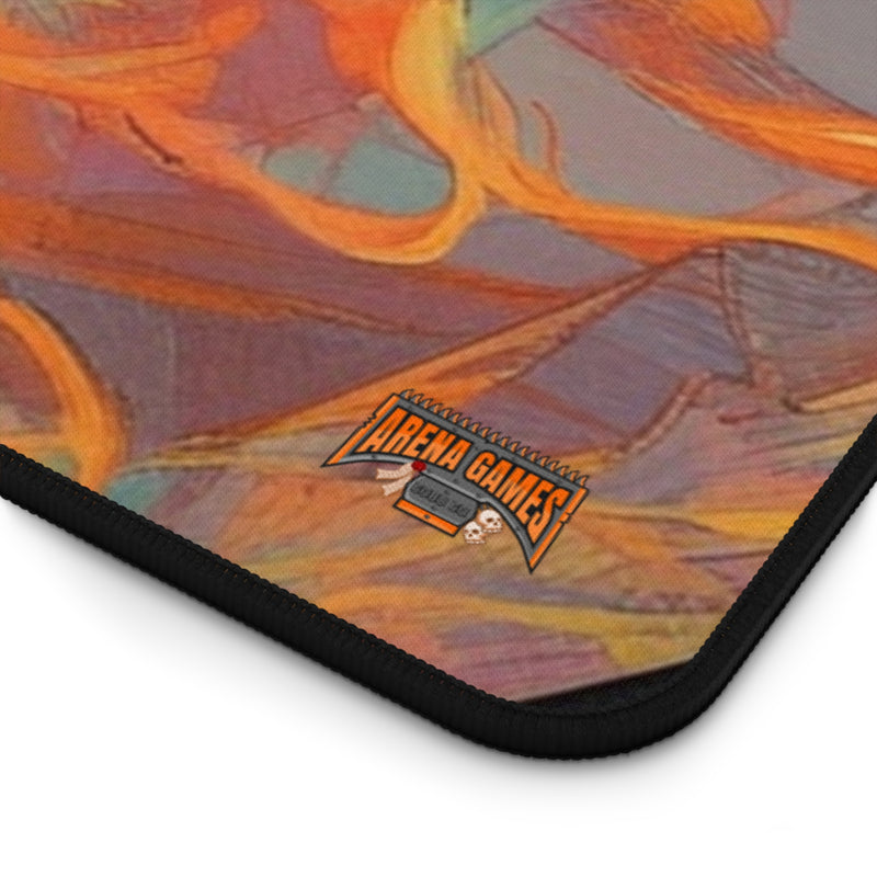 Load image into Gallery viewer, Neon Series High Fantasy RPG - Female Adventurer #5 Neoprene Playmat, Mousepad for Gaming
