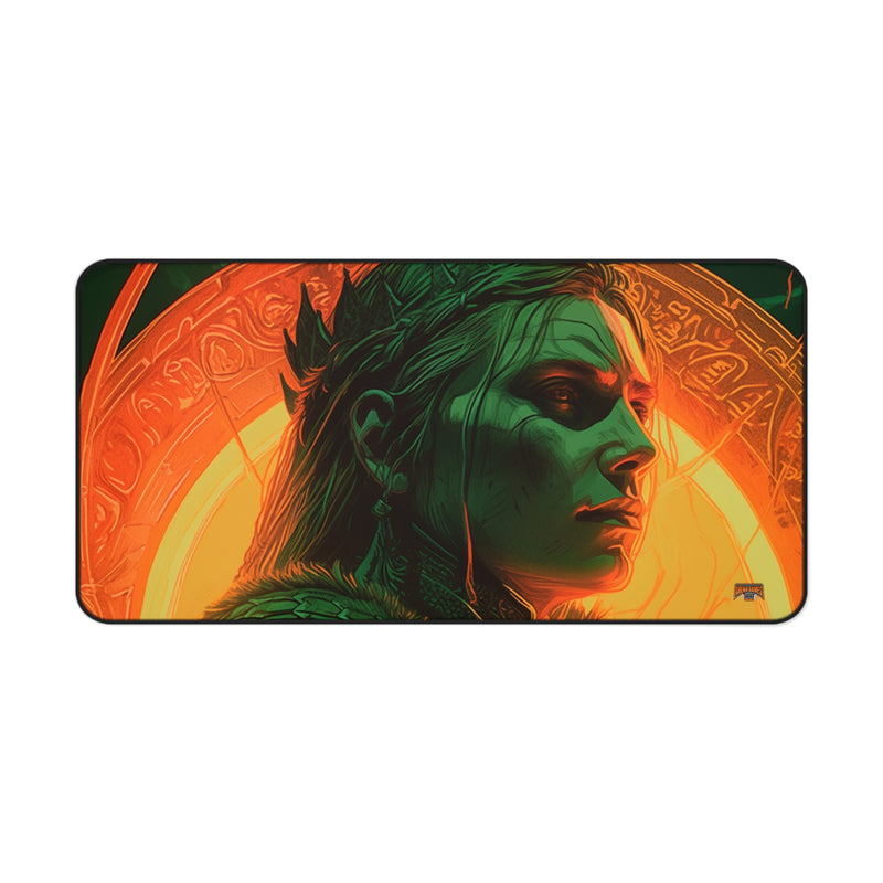 Load image into Gallery viewer, Neon Series High Fantasy RPG - Female Adventurer #2 Neoprene Playmat, Mousepad for Gaming
