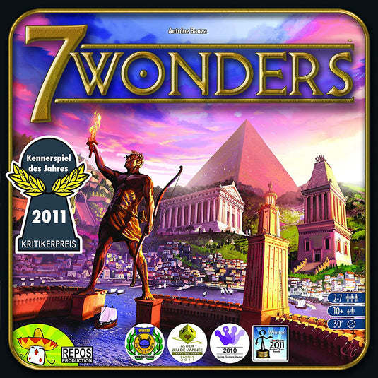 7 Wonders Board Game by Repos Productions, Asmodee 2 - 7 Players