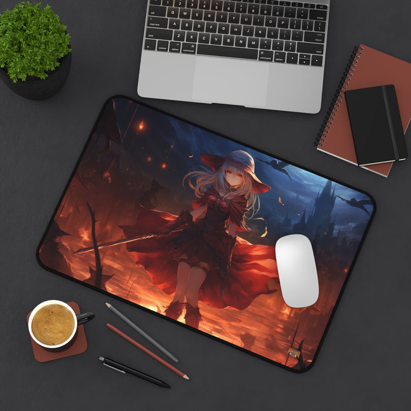 Load image into Gallery viewer, Design Series High Fantasy RPG - Female Adventurer #6 Neoprene Playmat, Mousepad for Gaming
