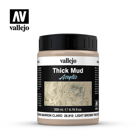 Vallejo Light Brown Thick Mud Model 200ml Paint Kit