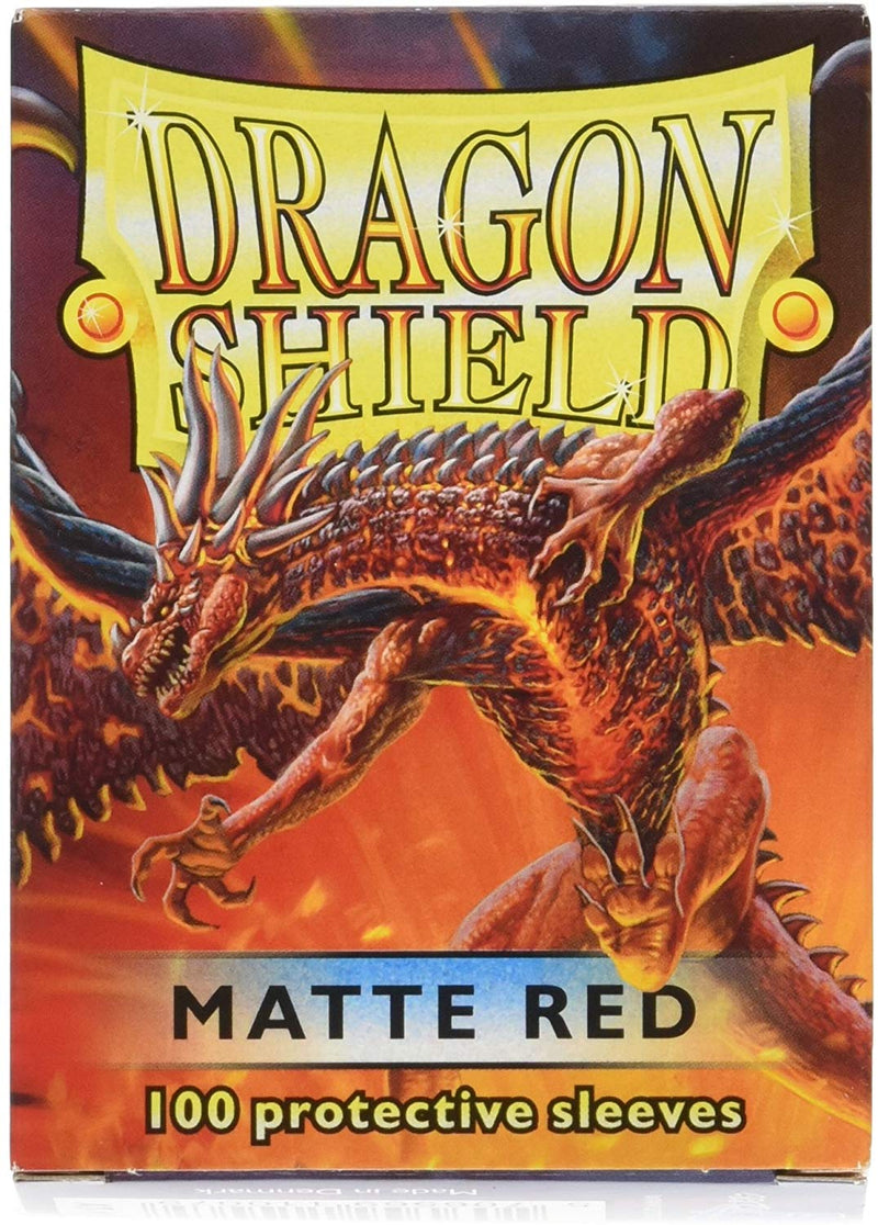 Load image into Gallery viewer, Dragon Shield Matte Red 100 Protective Sleeves 63x88mm
