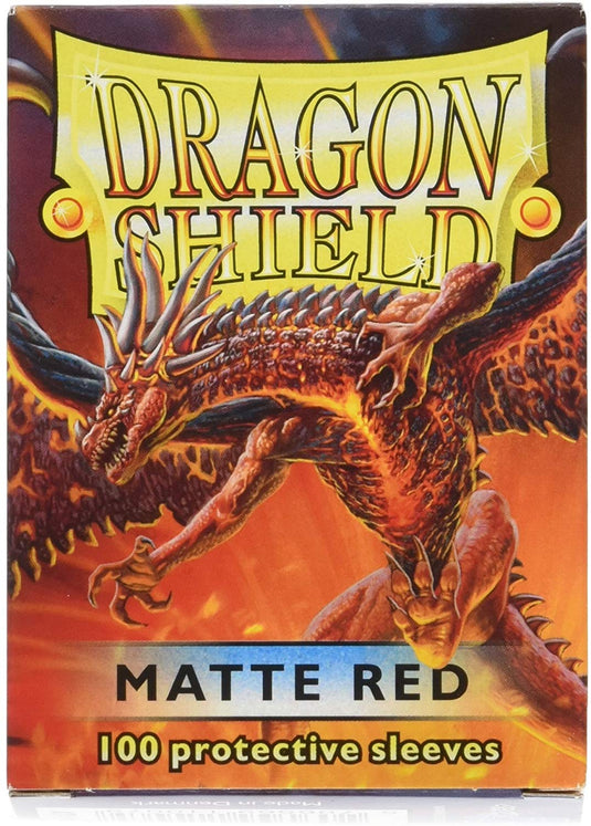 Dragon Shield Matte Red 100 Protective Sleeves 63x88mm