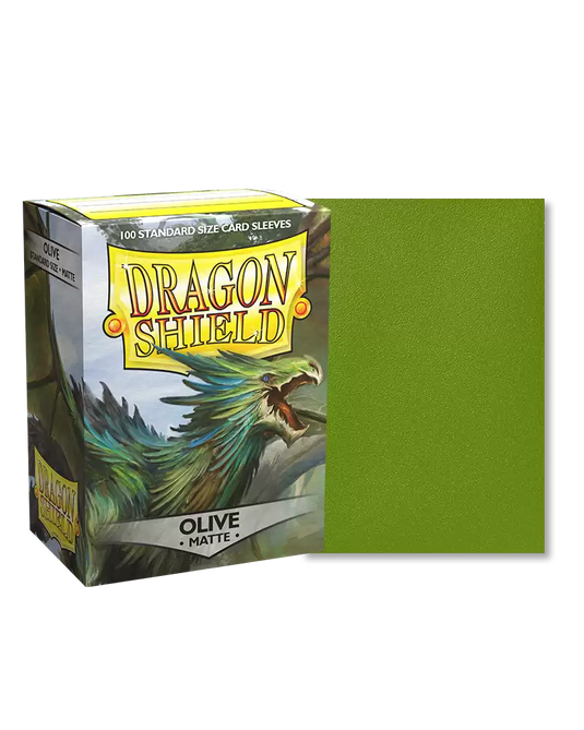 Dragon Shields: (100) Olive Matte