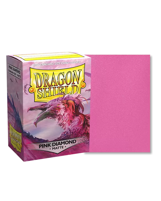 Arcane Tinman AT-11039 Dragon Shield Sleeves Matte Card Game, Pink Diamond