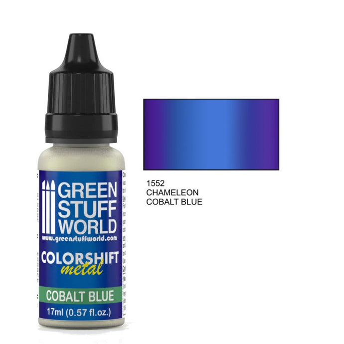 Green Stuff World - Chameleon Metal Paint Cobalt Blue 1552 for Models and Miniatures