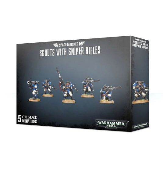 Games Workshop Warhammer 40k Space Marines Scouts with Sniper Rifles 48-29