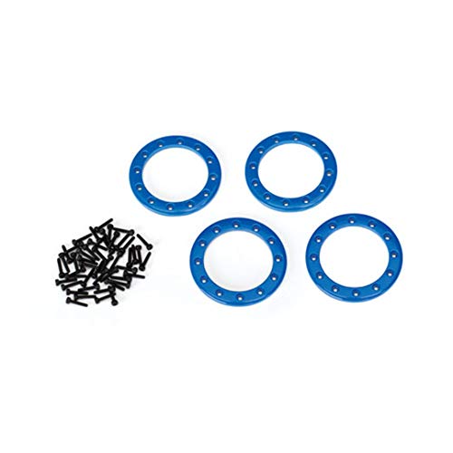 Traxxas 8169X 1.9 Black Aluminum Beadlock Rings, Blue