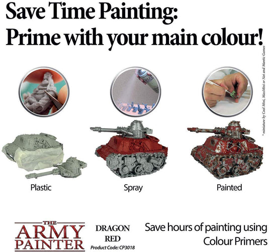 The Army Painter Primer Dragon Red 400ml Acrylic Spray for Miniature Painting