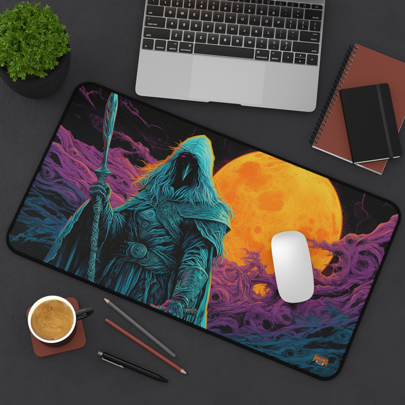 Load image into Gallery viewer, Neon Series High Fantasy RPG - Male-Female Adventurer #1 Neoprene Playmat, Mousepad for Gaming
