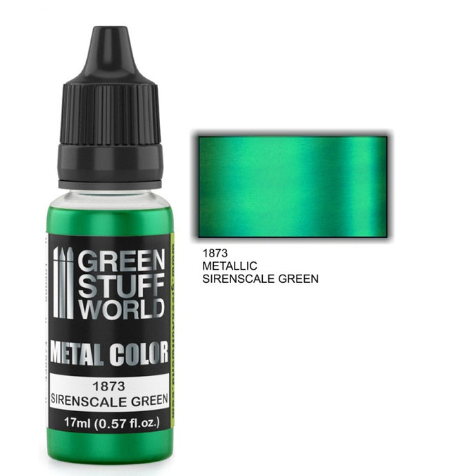 Green Stuff World - Metallic Paint Sirenscale Green 1873 for Models and Miniatures