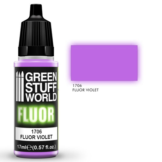 Green Stuff World – Fluorescent Acrylic Paint Violet 1706 for Models and Miniatures